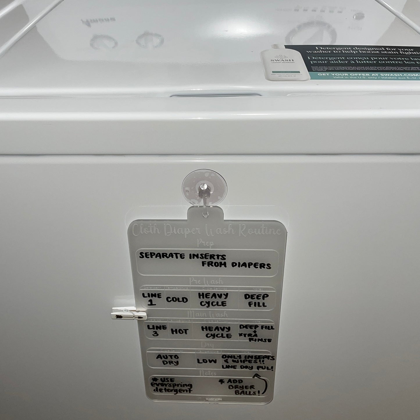 Cloth Diaper Wash Routine Sign