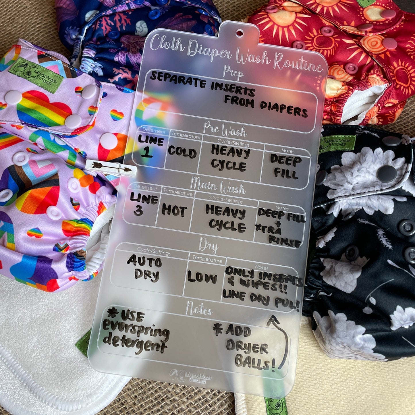 Cloth Diaper Wash Routine Sign